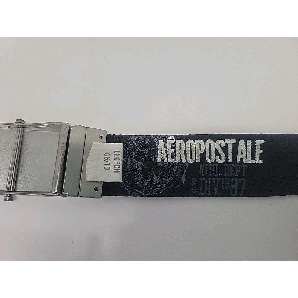 Unisex Aeropostale A87 Multicolor & Blue Reversible‎ Belt Slide Buckle S/M